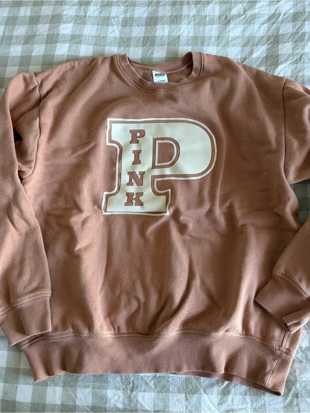 PINK Victoria's Secret women’s Brown Crewneck Sweatshirt - vintage